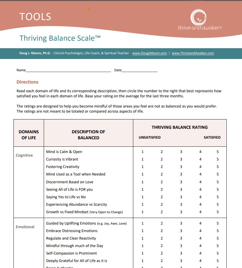 Pic of top portion of the Thriving Balance Scale