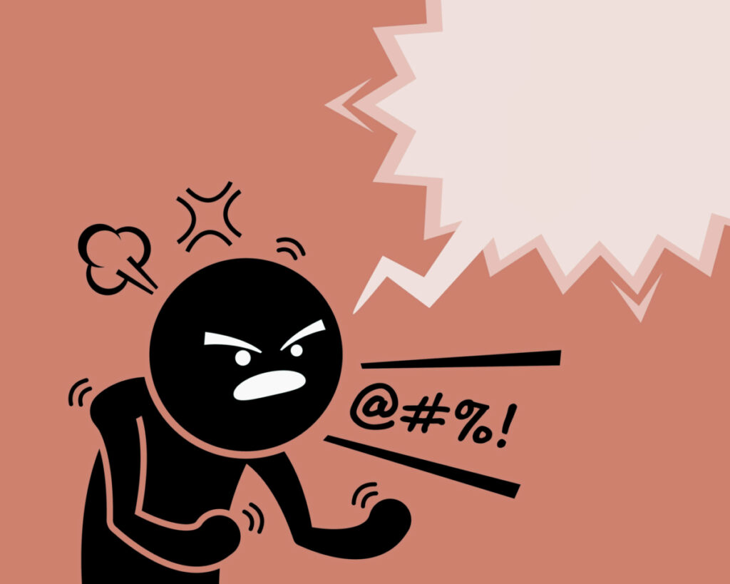 Angry stick figure