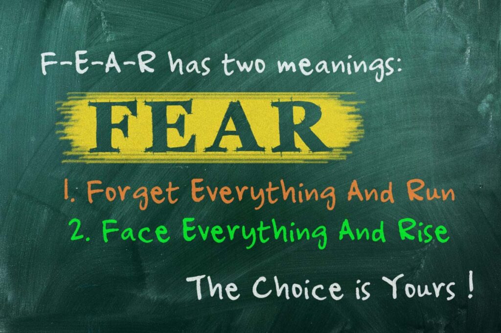 Fear has two meanings