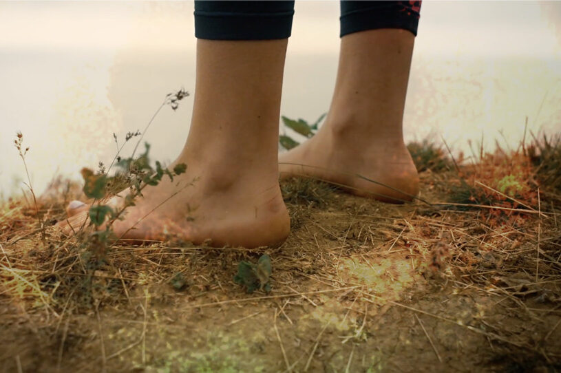 Two feet on the ground