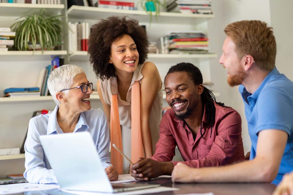 people smiling while learning