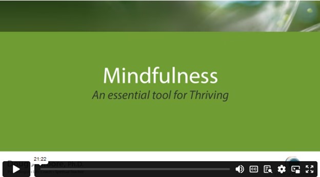 Thumbnail for video with the title, Mindfulness: An essential tool for thriving