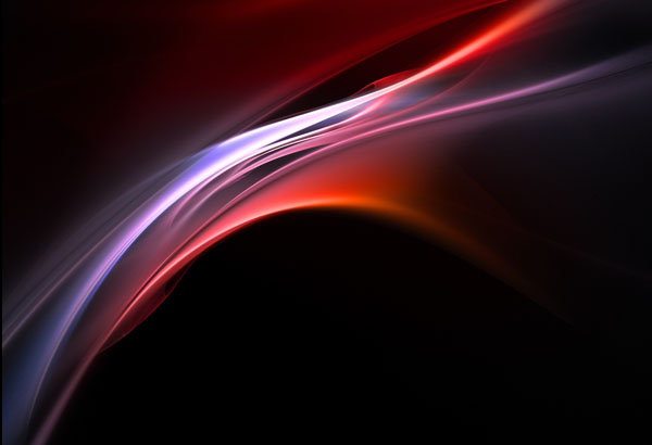 Swirls of red with white reflecting off it