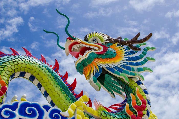 Colorful Chinese dragon
